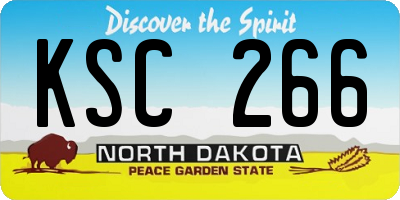 ND license plate KSC266