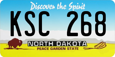ND license plate KSC268