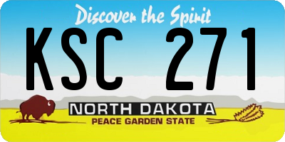 ND license plate KSC271