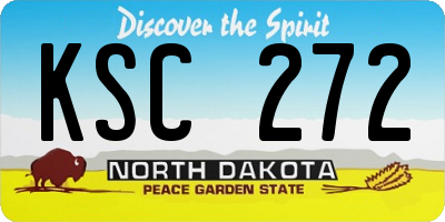 ND license plate KSC272