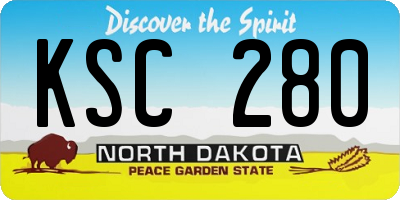 ND license plate KSC280