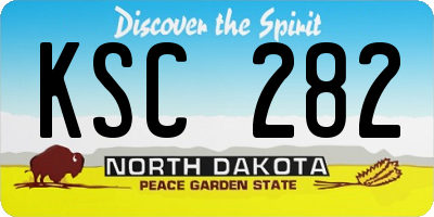 ND license plate KSC282