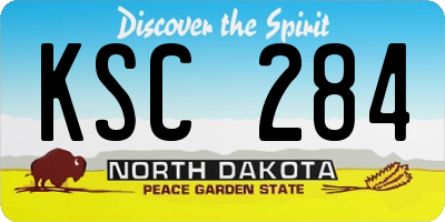 ND license plate KSC284