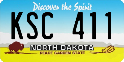 ND license plate KSC411