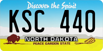 ND license plate KSC440