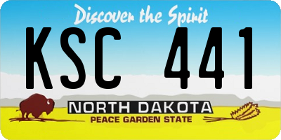 ND license plate KSC441