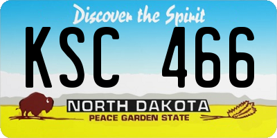 ND license plate KSC466