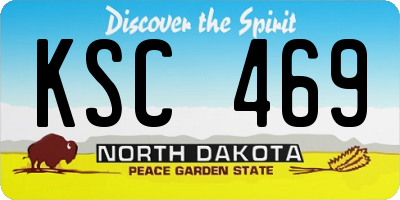 ND license plate KSC469