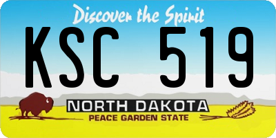 ND license plate KSC519