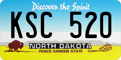 ND license plate KSC520