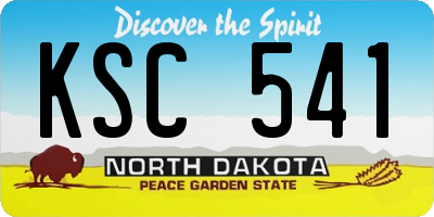 ND license plate KSC541