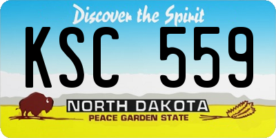 ND license plate KSC559