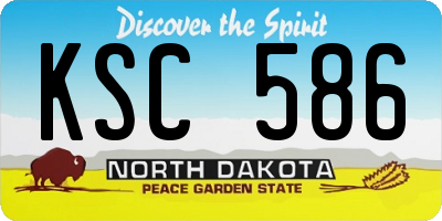 ND license plate KSC586