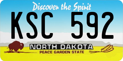 ND license plate KSC592