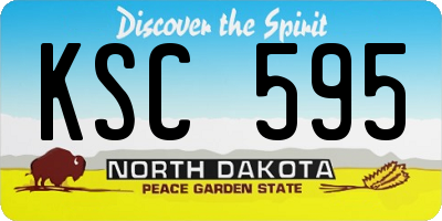 ND license plate KSC595