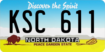 ND license plate KSC611