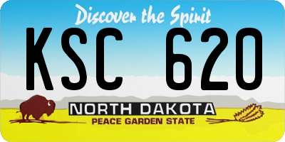 ND license plate KSC620