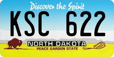 ND license plate KSC622