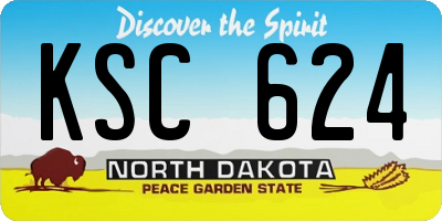 ND license plate KSC624
