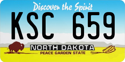 ND license plate KSC659