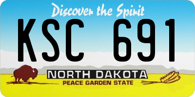 ND license plate KSC691