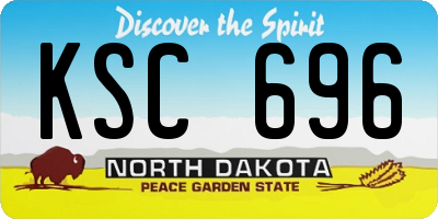 ND license plate KSC696