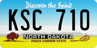 ND license plate KSC710