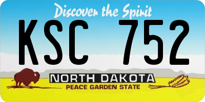 ND license plate KSC752