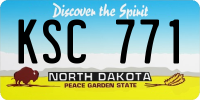 ND license plate KSC771