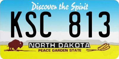 ND license plate KSC813