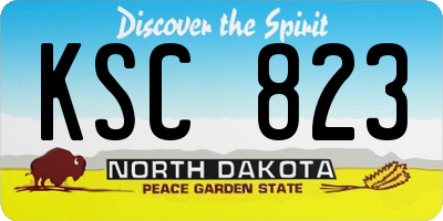 ND license plate KSC823