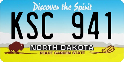 ND license plate KSC941