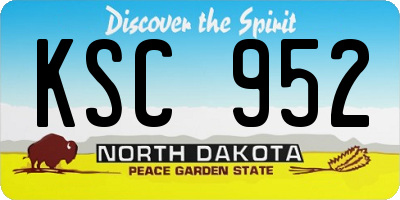 ND license plate KSC952