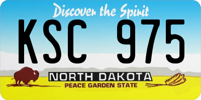 ND license plate KSC975