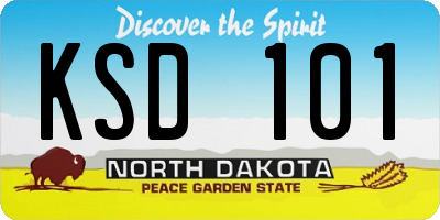 ND license plate KSD101