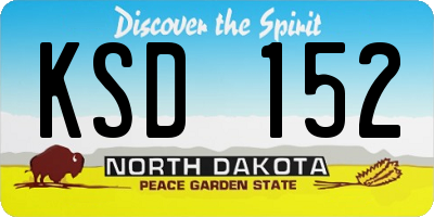 ND license plate KSD152
