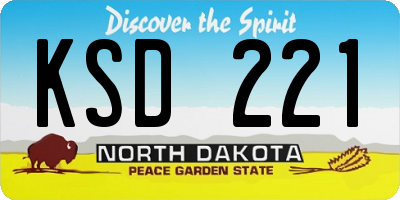 ND license plate KSD221