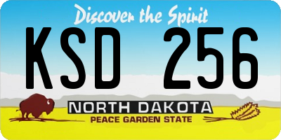 ND license plate KSD256