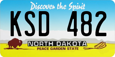 ND license plate KSD482
