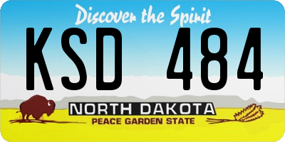 ND license plate KSD484