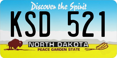 ND license plate KSD521