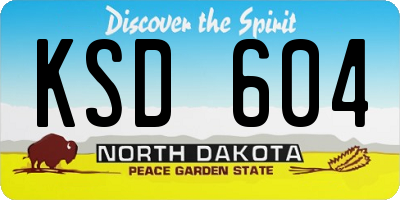 ND license plate KSD604