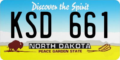 ND license plate KSD661