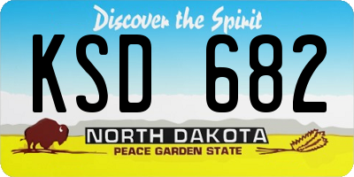 ND license plate KSD682