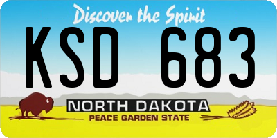ND license plate KSD683