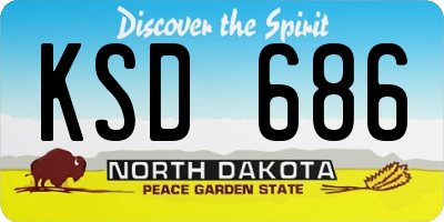 ND license plate KSD686