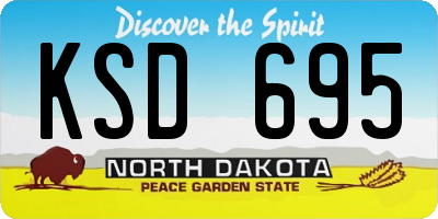 ND license plate KSD695