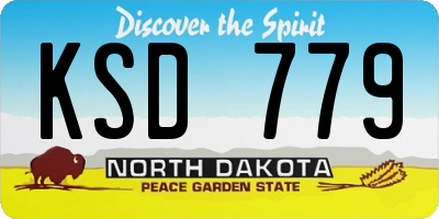 ND license plate KSD779