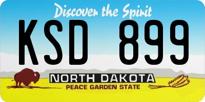 ND license plate KSD899