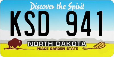 ND license plate KSD941